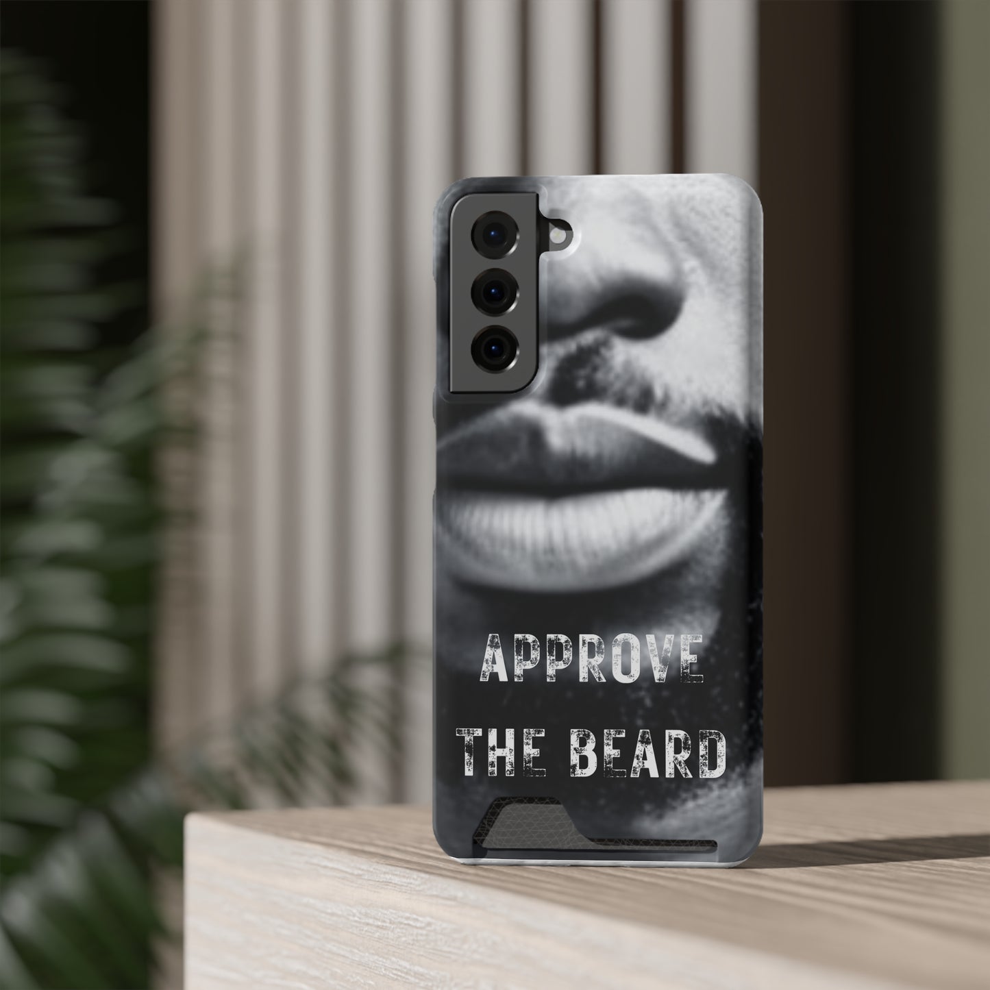 Approve the Beard Phone Case With Card Holder