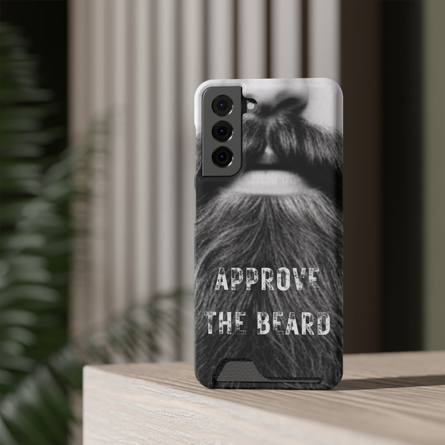 Approve the Beard Phone Case With Card Holder