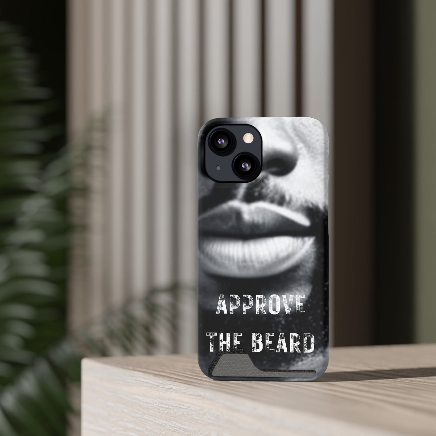 Approve the Beard Phone Case With Card Holder