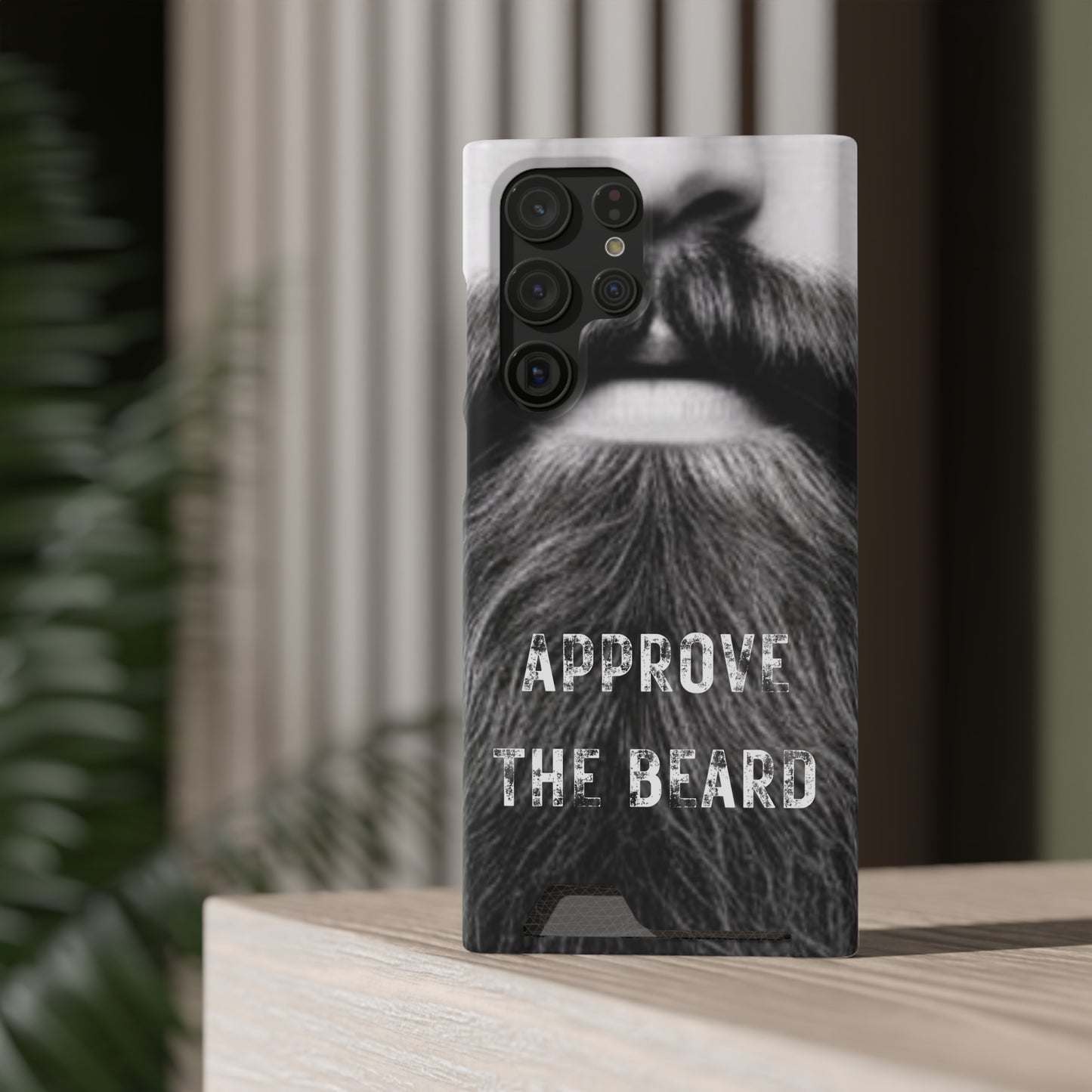 Approve the Beard Phone Case With Card Holder