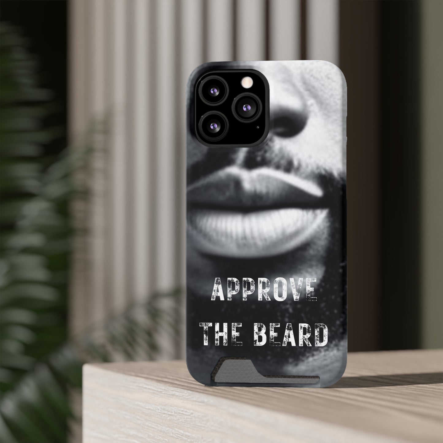 Approve the Beard Phone Case With Card Holder