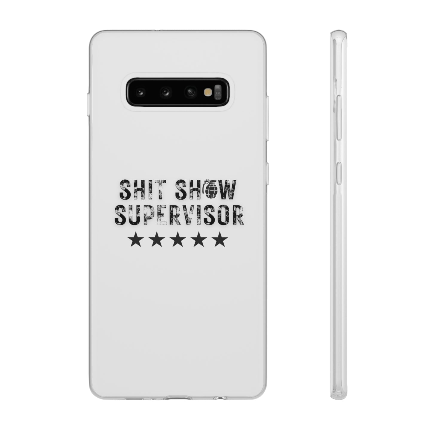 Shit Show Supervisor Clear Flexi Cases
