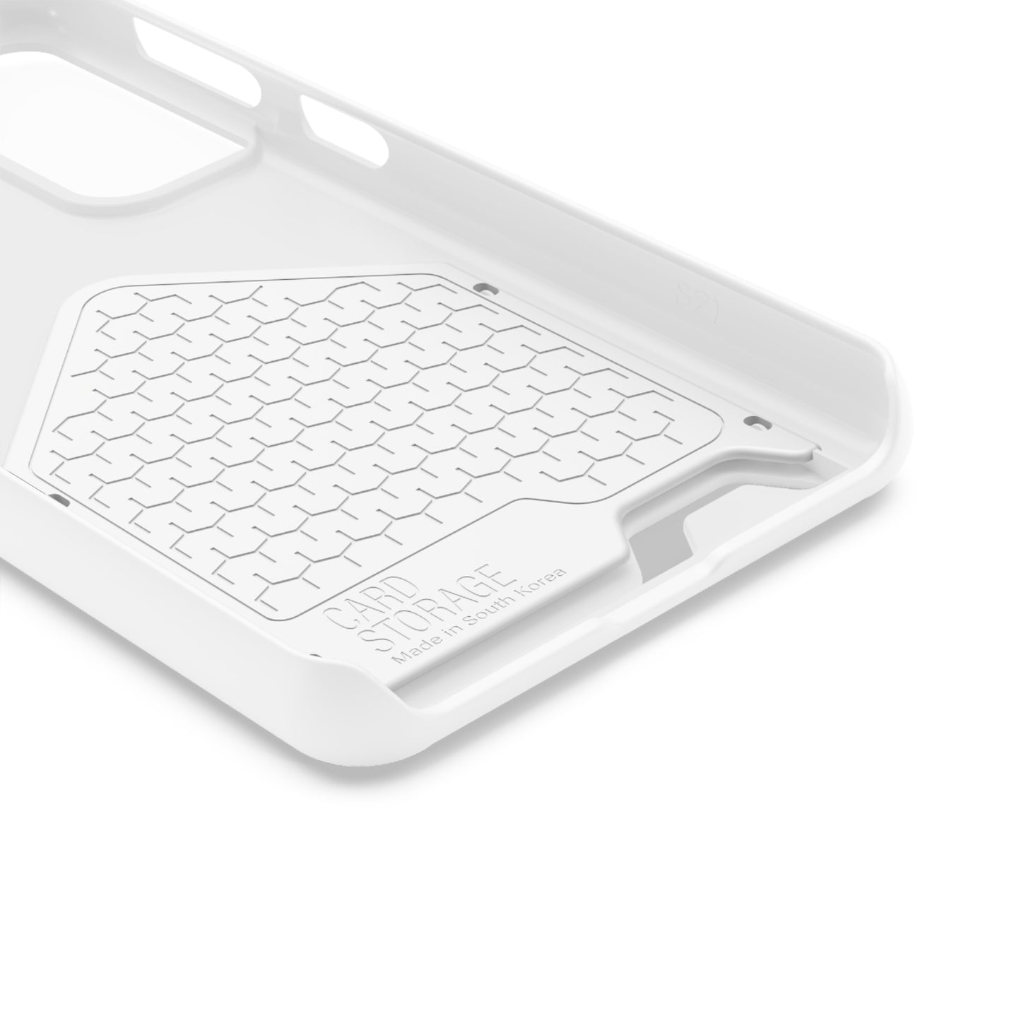 White End Oxygen Theft Phone Case With Card Holder
