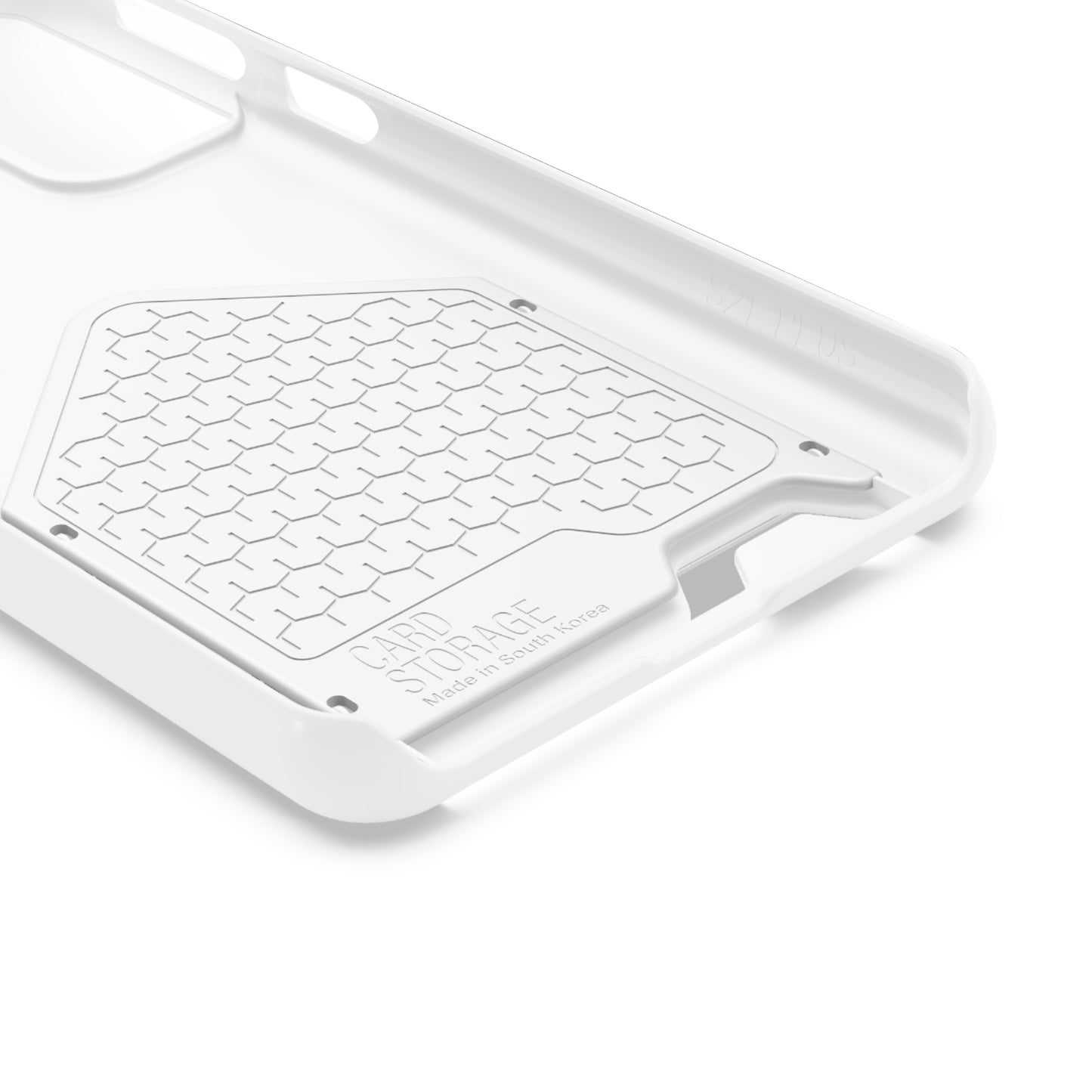 White End Oxygen Theft Phone Case With Card Holder
