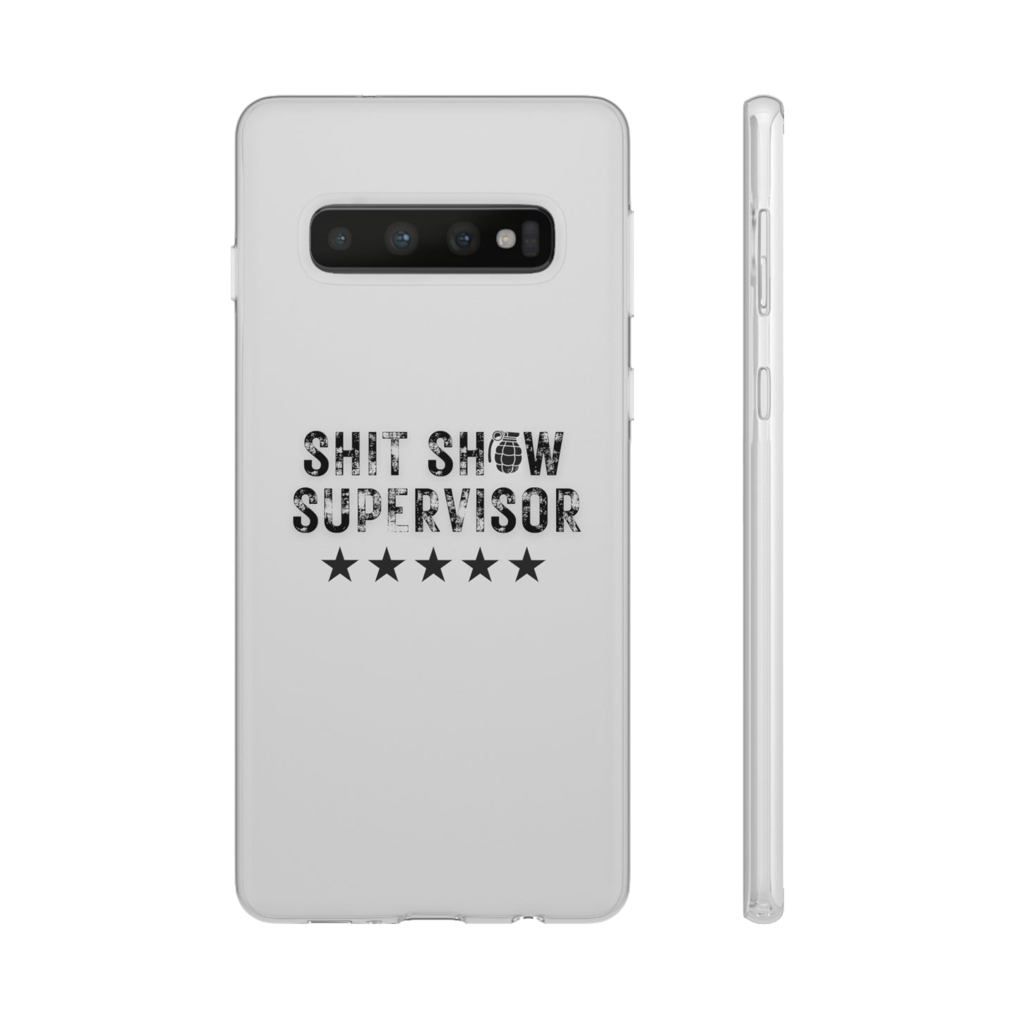 Shit Show Supervisor Clear Flexi Cases