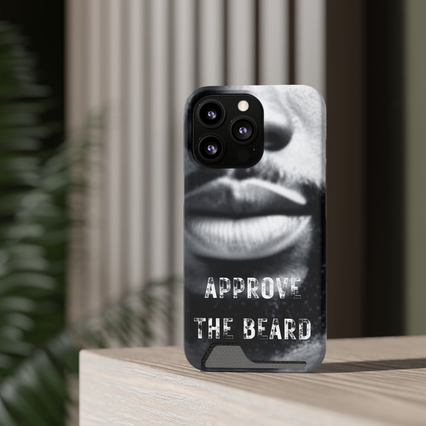 Approve the Beard Phone Case With Card Holder