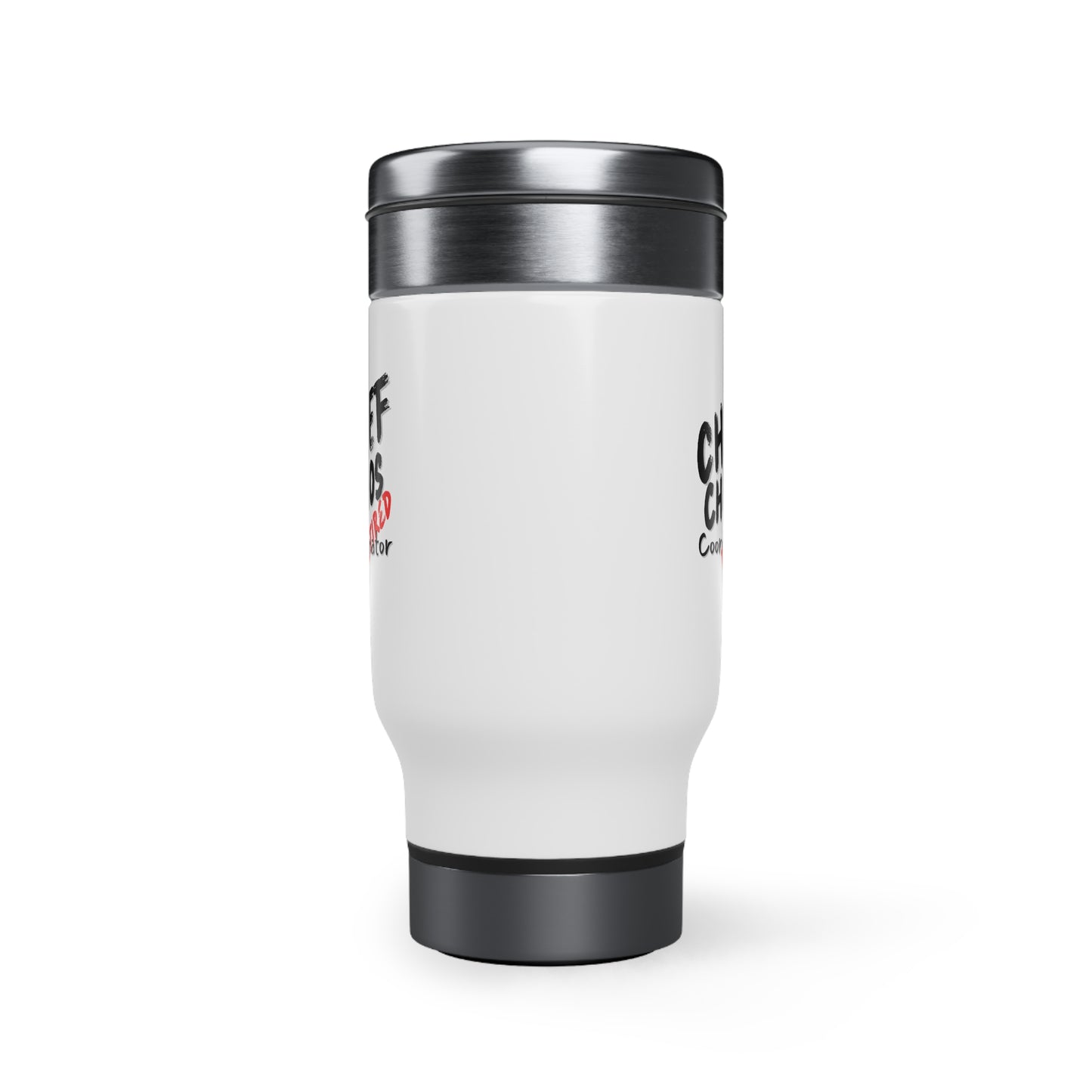 CW4 Chaos Coordinator Retired Stainless Steel Travel Mug with Handle, 14oz