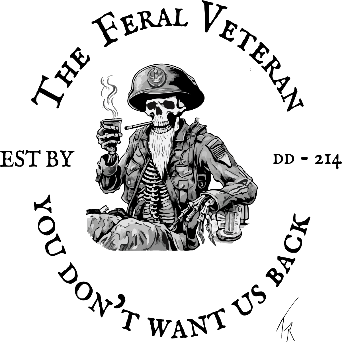 Men's Long Live the Feral Veteran