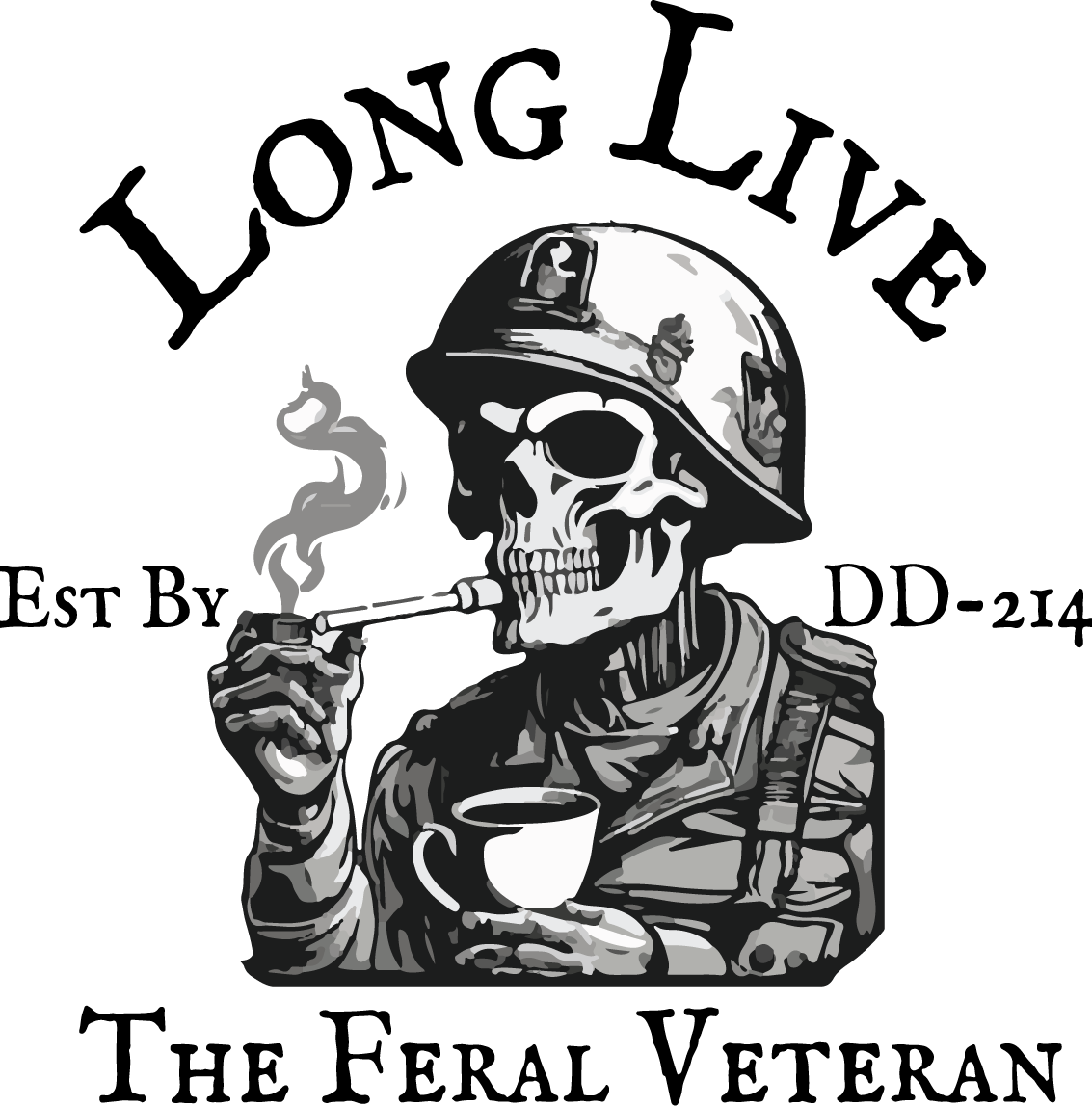 Men's Long Live the Feral Veteran