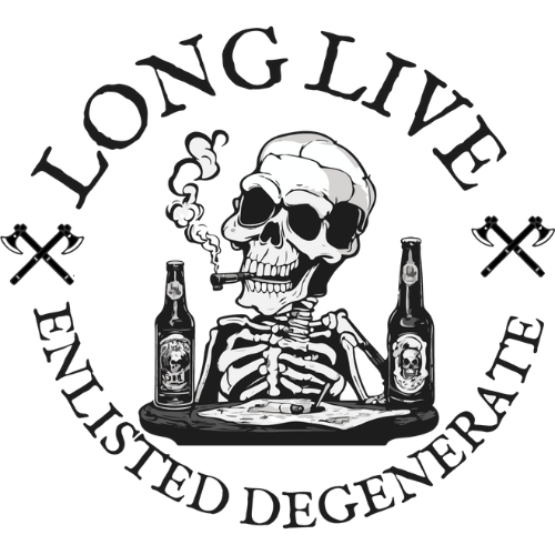 Men's Long Live the Enlisted Degenerate