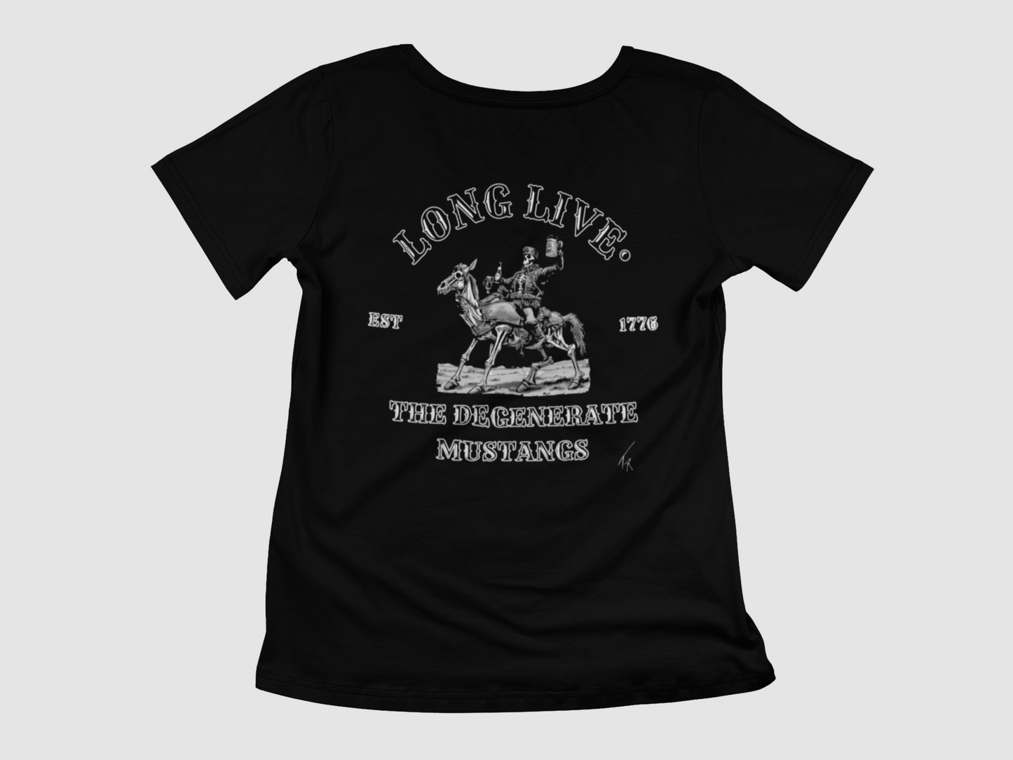 Women's Long Live The Degenerate Mustang Shirt