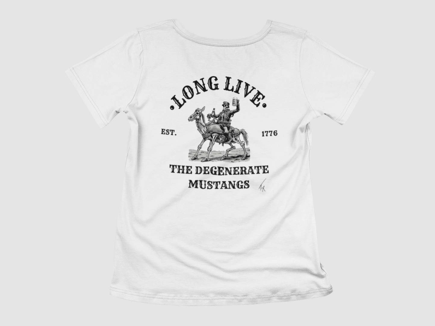 Women's Long Live The Degenerate Mustang Shirt